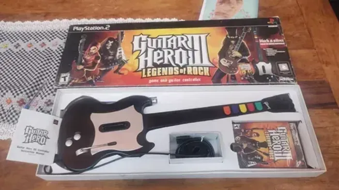 Guitarra Ps2 Guitar Hero + Jogo Original