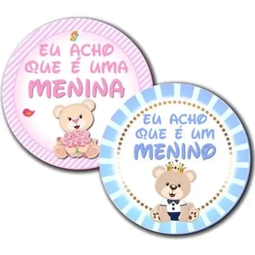 Adesivos Chá Revelação Menina/Menino