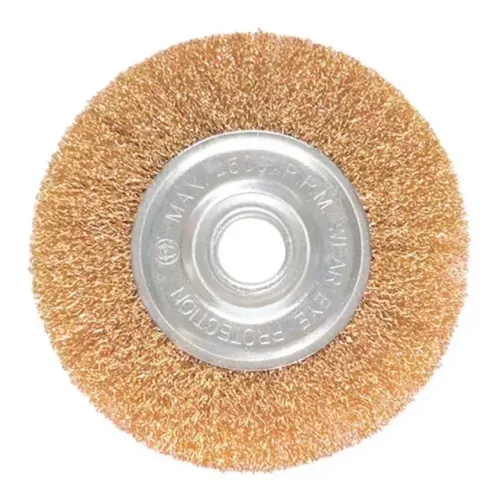 Escova De Aço Carbono Circular Ondulado 100 Mm Furo 22,2 Mm Para Esmerilhadeira 4 1/2