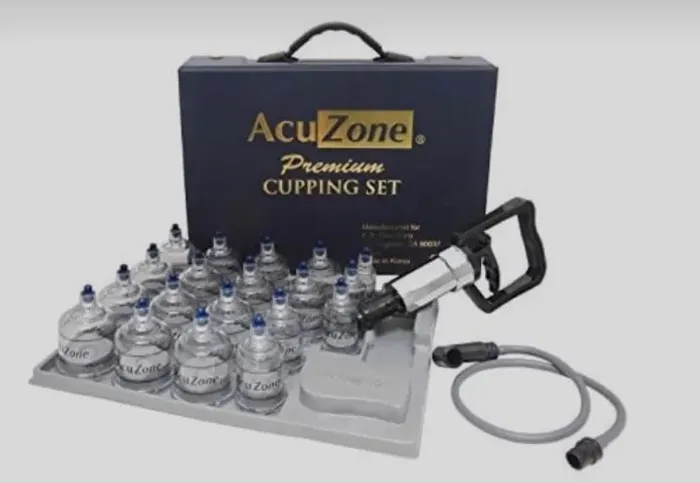 Conjunto 19 ventosas AcuZone Premium / ampolas para sucção / copos para massagem terapia
