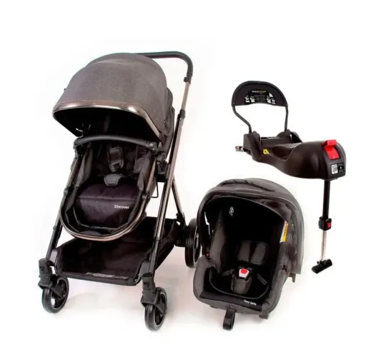Carrinho com Bebê conforto e base isofix Trio Safety first discovery two safe