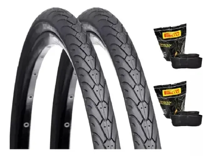 Kit Par de Pneu VeeRubber Citywolf 26x1.50 + Par de Câmara Pirelli