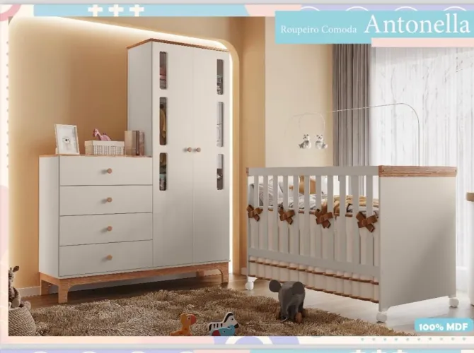 Guarda Roupa Comoda 2pt mdf Antonela