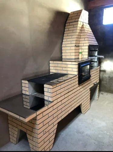 Trio tradicional churrasqueira forno e fogão