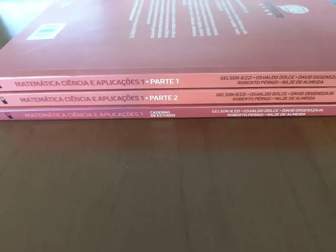 Box Livros Matemática Ciência e Aplicações Parte 1, 2 e Caderno de Estudo Editora Saraiva 