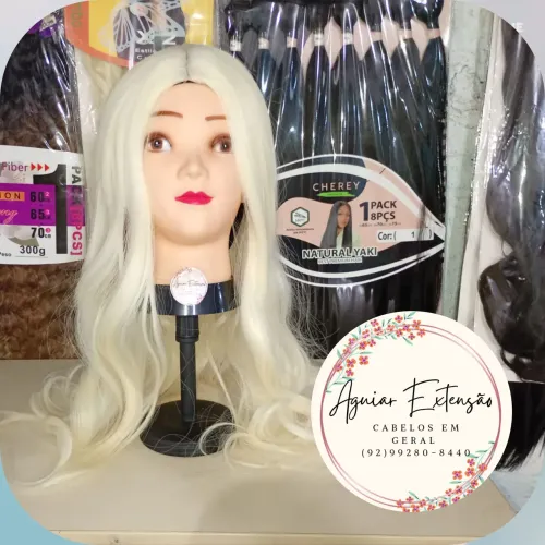 Peruca Loira Fibra Luxo