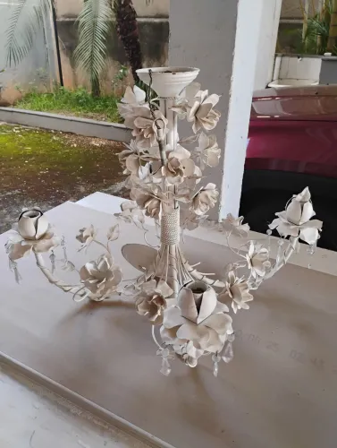Lustre metal Tiradentes 4 lâmpadas