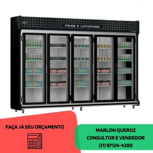 Geladeira Expositora 5 Portas Polo Frio 220v Nova