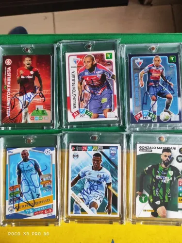 Cards de Futebol autógrafos 