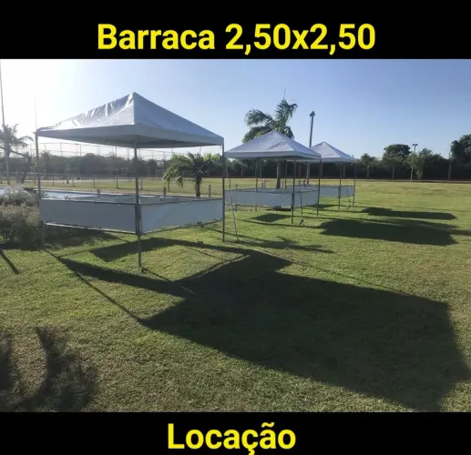 Barracas 2,50x2,50 - Locação