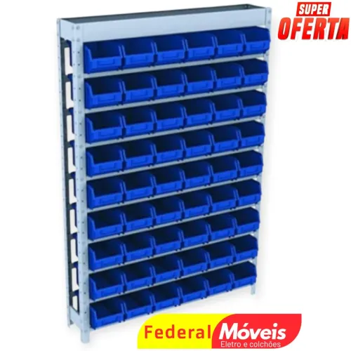 Estante Caixa Box com 54 Gavetas - Nova, Resistente e Organizada!