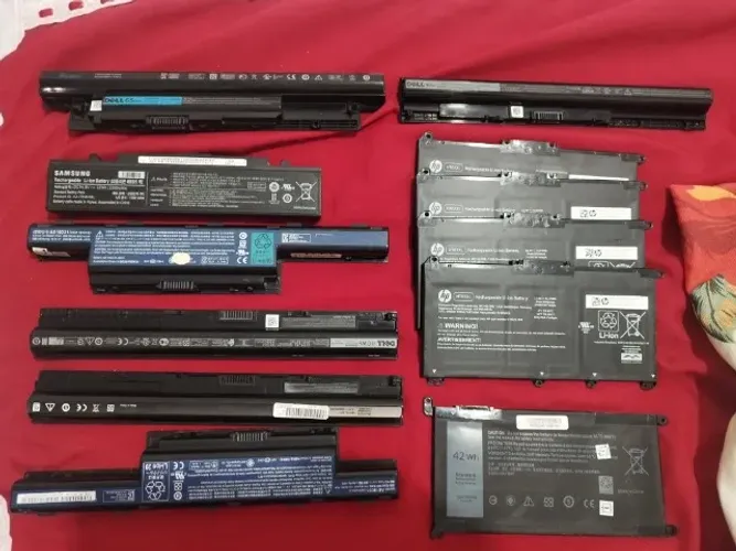 bateria e carregador de computador pc notebok netebook dell hp lenovo acer samsung positiv