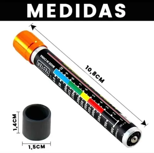 Caneta teste de espessura e repintura