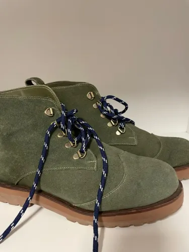 Botas de camurça verde - Estilo e conforto
