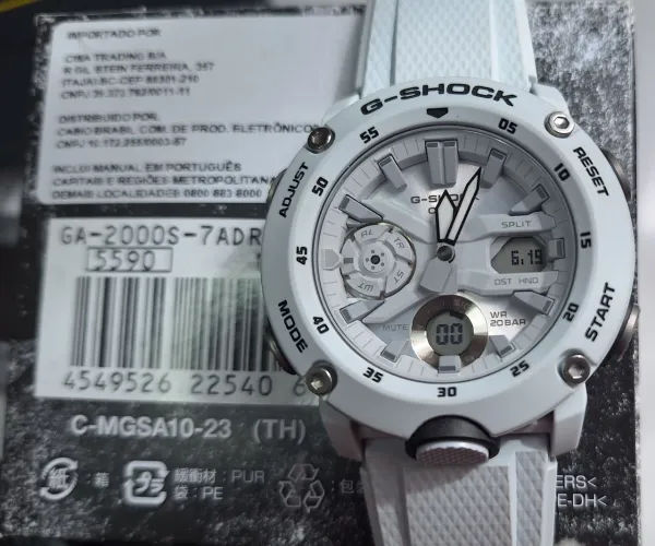 Relógio G-Shock GA-2000S-7ADR Branco - Original