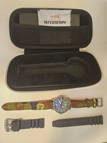Relógio Merkur G.91 UTC Automático 200m Safira Curva e bezel em ceramica estilo Sinn GMT 