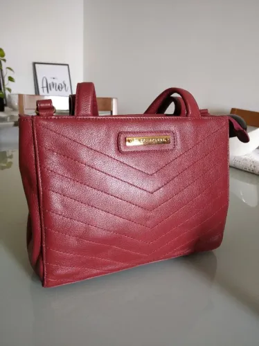 Bolsa vermelha de couro Original EduBolsas