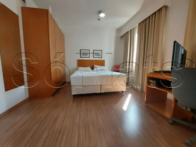 Flat Comfort Suítes Alphaville disponível para venda com 28m², 01 dormitório e 01 vaga de 