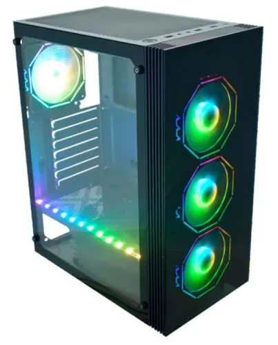 Gabinete Gamer Gaming Master Kmex 3 coolers Fans RGB (NOVO)