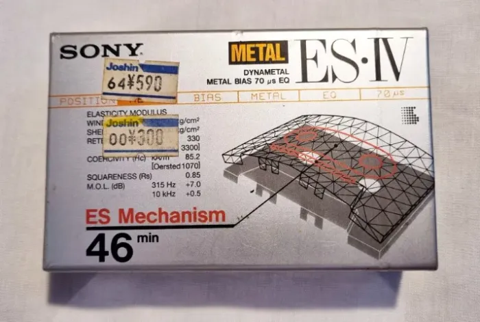 Fita Cassete Sony ES.IV 46 - Lacrada - Made in Japan - Pack com 2 fitas