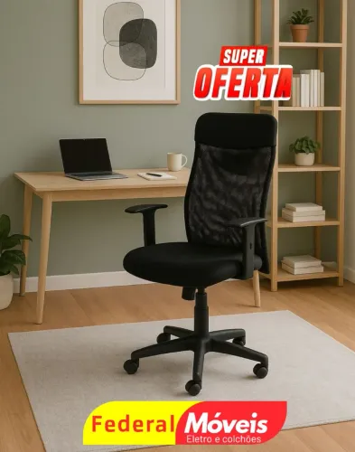 Cadeira Giratória Presidente Brizza - Ideal para longas horas de trabalho!