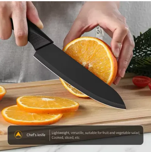 Conjunto de facas de cozinha de aço preto de alta qualidade