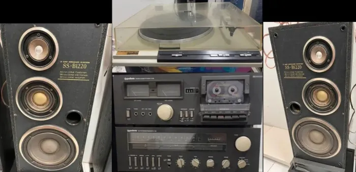 Conjunto de som Gradiente S-126 (anos 80) e caixas Sony RELIQUIA - Somente retirada