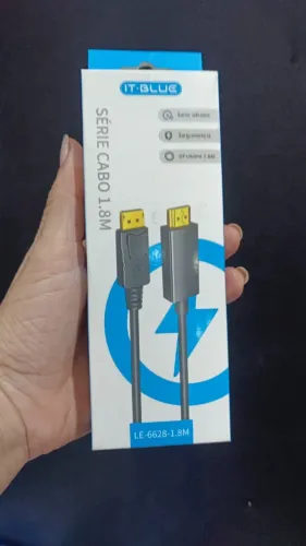 Cabo Displayport Para Hdmi It-blue 1.8m Le-6628 - DP X HDMI - Loja Coimbra Entregamos