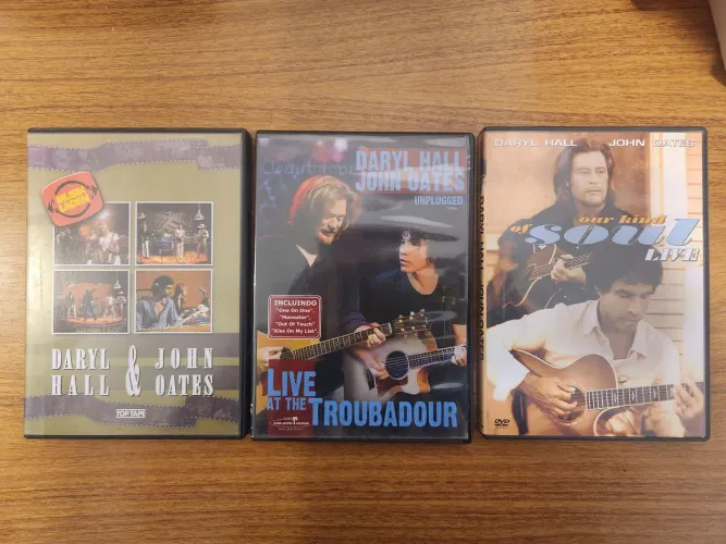 3 DVDs musicais originais Daryl Hall & John Oates