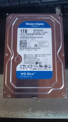 HD WD 1TB Caviar Blue, 7200 RPM, Cachê 64MB, 3.5, SATA III - WD10EZEX