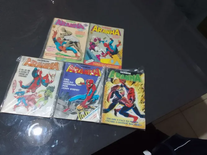 Lote 5 revistas  homem aranha editora Abril n6 18 66 67 e 69