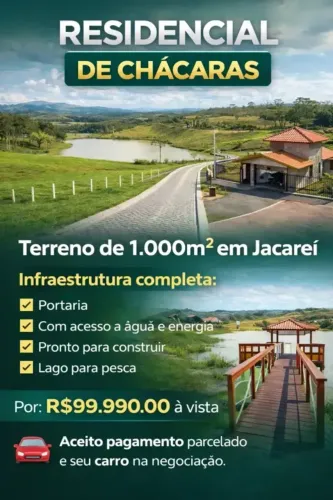 VENDO TERRENO EM JACAREI
