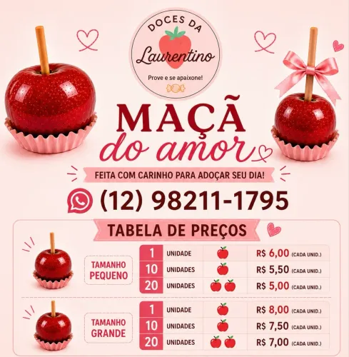 Maçã do amor sob encomenda 