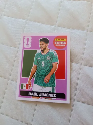 Figurinha Raúl Jiménez Extra sticker bordô