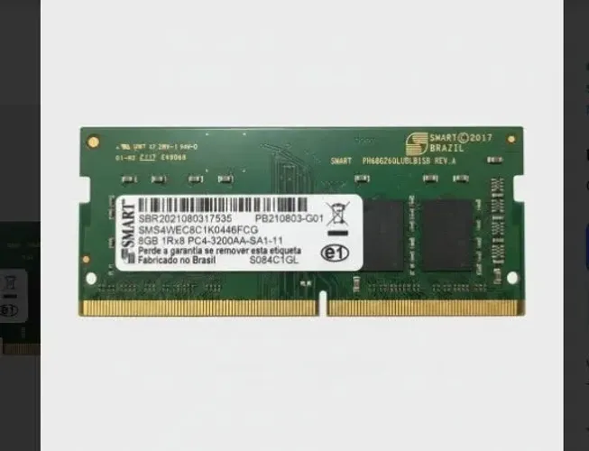 Memoria 8GB DDR4 Smart Notebook Perfeita