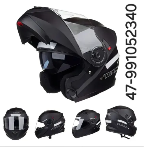 Capacete TEXX Gladiator V3 Articulado Preto-fosco número 60