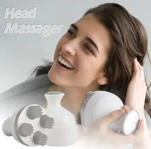 Massageador de cabeça elétrico portátil alivio da enxaqueca e relaxante