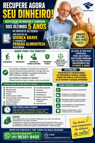 Recuperação de imposto de Renda.