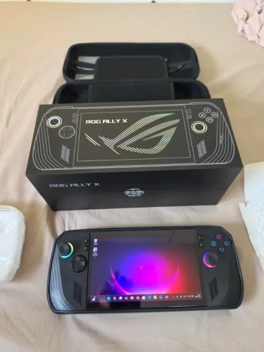 Asus Rog Ally X+3 Cases+película extra+grips p/ analógico+caixa