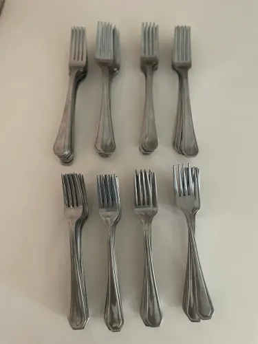 84 garfos sobremesa de aço inox
