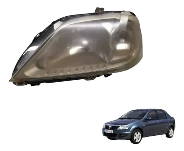 Farol Lado Esquerdo Renault Logan 2008 C/detalhes Esquerdo/motorista