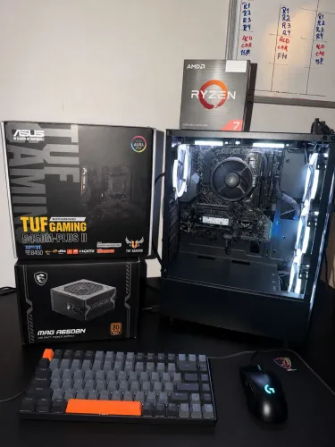 PC Gamer Completo Ryzen 7 5700G + 16GB RAM + SSD 500GB + Teclado e Mouse
