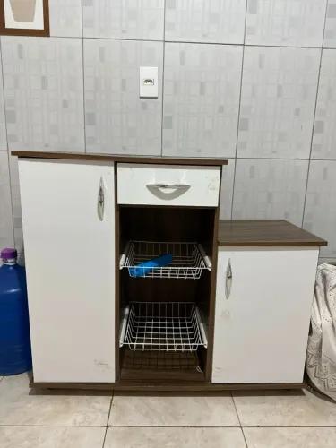 Armário de Cozinha Multiuso com Fruteira / Balcão