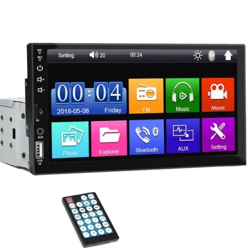 Central Multimídia Mp5 First Option 7810H 1 Din Universal Touch Rádio FM Bluetooth USB