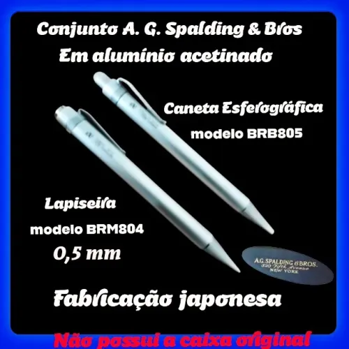 Conjunto A.G. Spalding & Bros caneta e Lapiseira (alumínio)