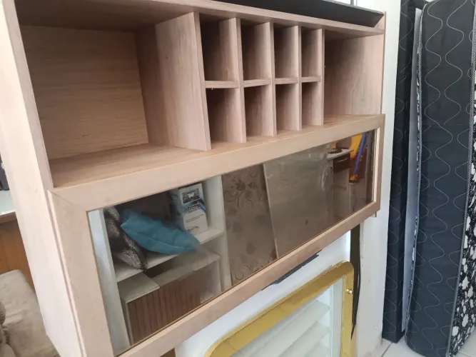 Armário de cozinha portas de vidro 