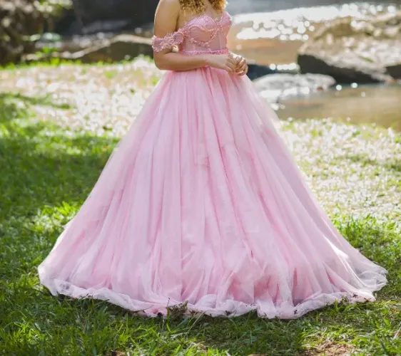 Vestido de Debutante Rosa
