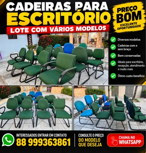 CADEIRAS PARA ESCRITÓRIO - VÁRIOS MODELOS | BEM CONSERVADAS | ÓTIMO PREÇO
