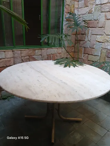 Mesa Mármore Branca redonda