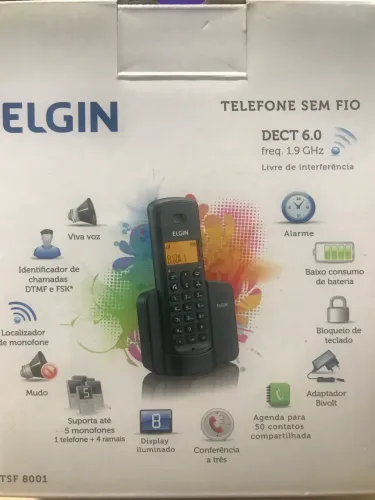 Telefone sem fio ELGIN TSF 8001 DECT 6.0